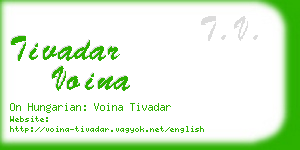 tivadar voina business card